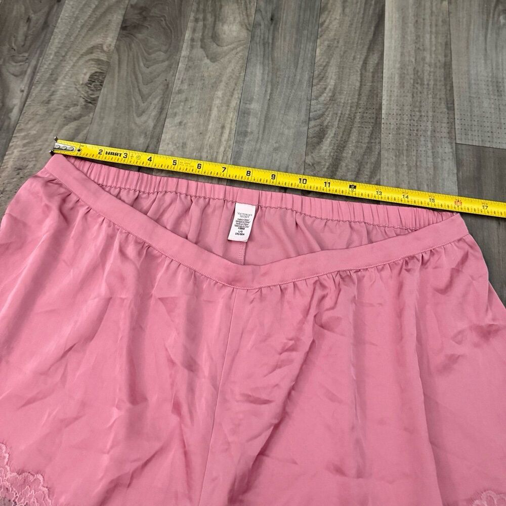 Victoria’s Secret Dream Angels satin pink lace pajama lounge shorts - Picture 3 of 7